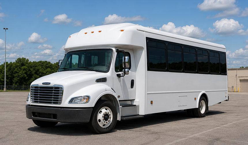 25-passenger minibus available for charter in Midland, TX