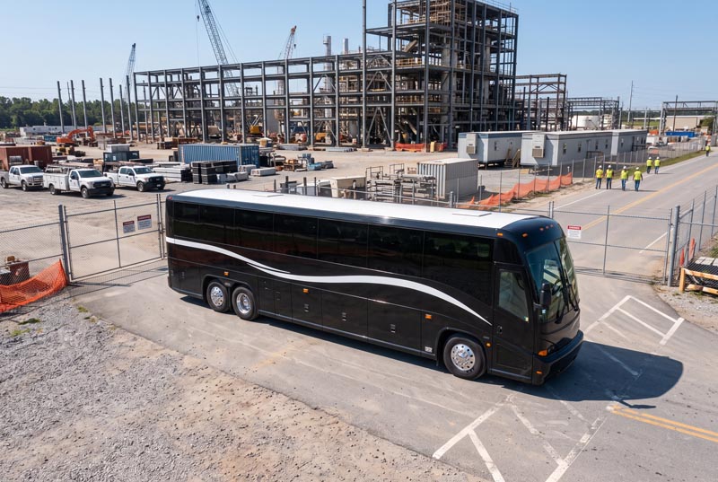 Construction Site Shuttle Bus Rentals in Midland, TX